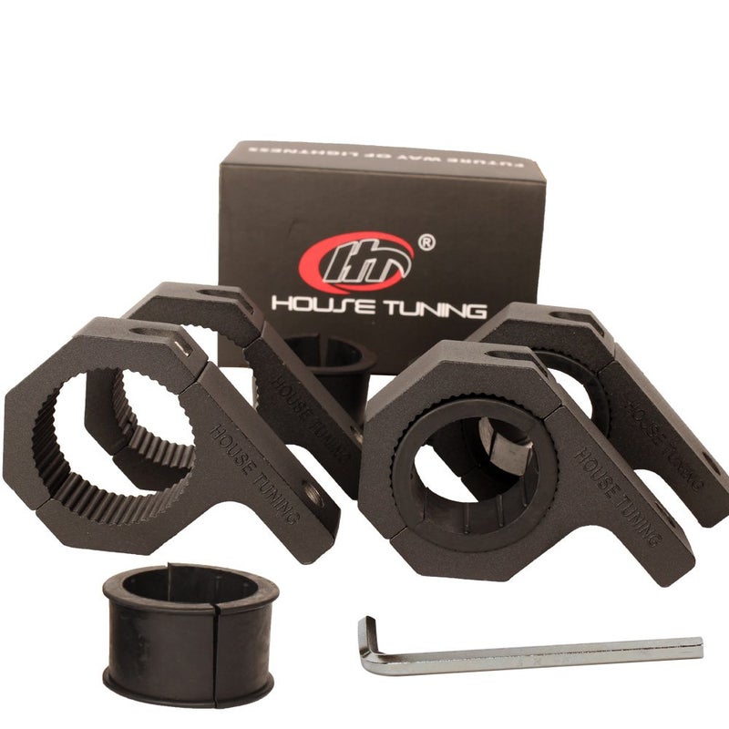 House Tuning 1.875" Roll Cage Clamps 4 Pack,1 7/8" Dimeter Tube Clamp Bracket,Roof Bar Clamp for Fog Light Bar (1.875"-Clamp Mount Kit) - Image 1